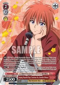 Hoping Peaceful Days Continue On, Kenshin Himura (PR) (Foil) - Rurouni Kenshin - Weiss Schwarz card