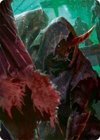 Uzuri, Switchblade // Emperor, Dracai of Aesir Double Sided Art Card (Middle Left) - GEM Pack 1 - Flesh and Blood TCG card