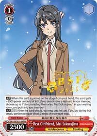 Best Girlfriend, Mai Sakurajima (BSF 2025) - Bushiroad Event Cards - Weiss Schwarz card