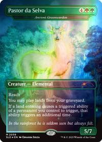 Pastor da Selva - Ancient Greenwarden (Rainbow Foil) - Secret Lair Drop Series - Magic: The Gathering card