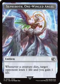 Emblem - Sephiroth, One-Winged Angel // Robot Warrior Double-Sided Token - FINAL FANTASY - Magic: The Gathering card