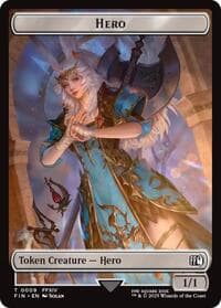 Hero (0009) // Elemental Double-Sided Token - FINAL FANTASY - Magic: The Gathering card