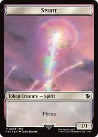 Spirit // Hero (0027) Double-Sided Token (Surge Foil) - Commander: FINAL FANTASY - Magic: The Gathering card
