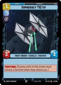 Supremacy TIE/sf - Legends of the Force - Star Wars: Unlimited card