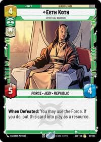 Eeth Koth - Spiritual Warrior - Legends of the Force - Star Wars: Unlimited card