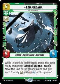 Leia Organa - Extraordinary - Legends of the Force - Star Wars: Unlimited card
