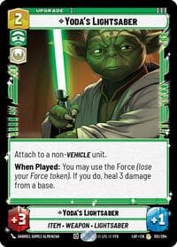 Yoda's Lightsaber - Legends of the Force - Star Wars: Unlimited card
