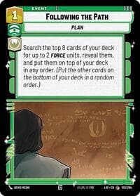 Following the Path - Legends of the Force - Star Wars: Unlimited card