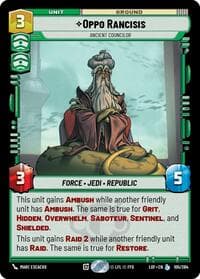 Oppo Rancisis - Ancient Councilor - Legends of the Force - Star Wars: Unlimited card