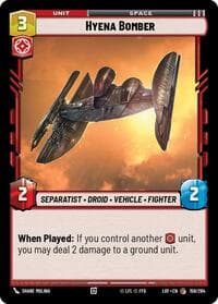 Hyena Bomber - Legends of the Force - Star Wars: Unlimited card