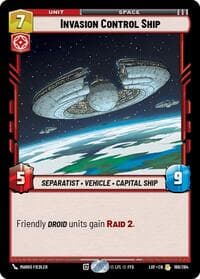 Invasion Control Ship - Legends of the Force - Star Wars: Unlimited card