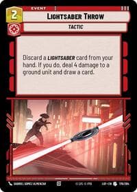 Lightsaber Throw - Legends of the Force - Star Wars: Unlimited card