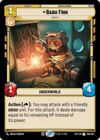 Babu Frik - Heyyy! - Legends of the Force - Star Wars: Unlimited card