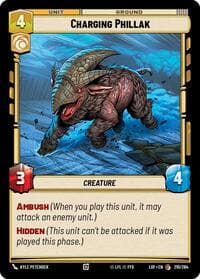 Charging Phillak - Legends of the Force - Star Wars: Unlimited card