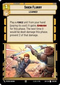 Shien Flurry - Legends of the Force - Star Wars: Unlimited card