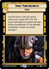Trust Your Instincts - Legends of the Force - Star Wars: Unlimited card