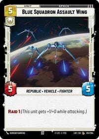 Blue Squadron Assault Wing - Legends of the Force - Star Wars: Unlimited card