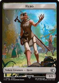 Hero (0002) // Hero (0007) Double-Sided Token - FINAL FANTASY - Magic: The Gathering card