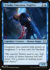 Tetsuko Umezawa, Fugitive (MOC) - The List Reprints - Magic: The Gathering card
