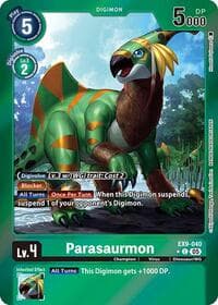 Parasaurmon (Limited Foil) - Versus Monsters - Digimon Card Game card