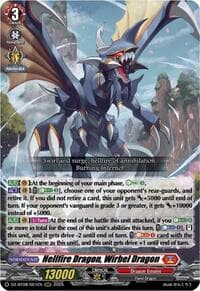 Hellfire Dragon, Wirbel Dragon - DZ-BT08: Knights 0f Rebirth - Cardfight Vanguard card