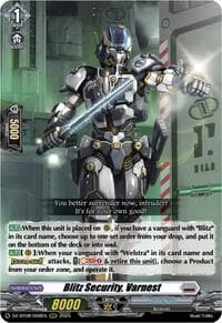 Blitz Security, Varnest - DZ-BT08: Knights 0f Rebirth - Cardfight Vanguard card