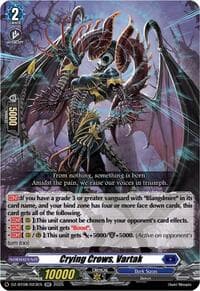 Crying Crows ,Vartak - DZ-BT08: Knights 0f Rebirth - Cardfight Vanguard card