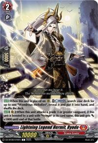 Lightning Legend Hermit, Ryodo - DZ-BT08: Knights 0f Rebirth - Cardfight Vanguard card