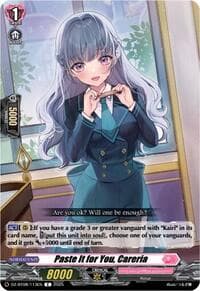 Paste it for You, Careria - DZ-BT08: Knights 0f Rebirth - Cardfight Vanguard card