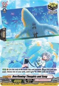 Overflowing Thoughts and Song - DZ-BT08: Knights 0f Rebirth - Cardfight Vanguard card
