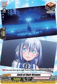 Each of their Dreams - DZ-BT08: Knights 0f Rebirth - Cardfight Vanguard card