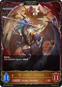 XI. Erntz, Justice (Evolved) - BP10: Gods of the Arcana - Shadowverse: Evolve card