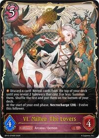 VI. Milteo, The Lovers - BP10: Gods of the Arcana - Shadowverse: Evolve card