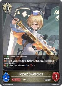 Topaz Swordian - BP10: Gods of the Arcana - Shadowverse: Evolve card