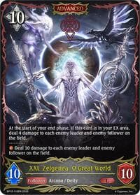 XXI. Zelgenea, O Great World - BP10: Gods of the Arcana - Shadowverse: Evolve card