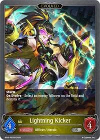 Lightning Kicker (Evolved) - P07 (Foil) - BP10: Gods of the Arcana - Shadowverse: Evolve card