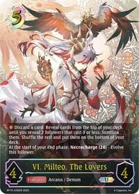VI. Milteo, The Lovers (U) - BP10: Gods of the Arcana - Shadowverse: Evolve card