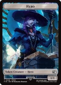 Hero (0006) // Wizard (0015) Double-Sided Token - FINAL FANTASY - Magic: The Gathering card