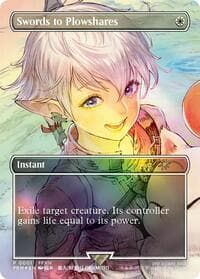 Swords to Plowshares (Borderless) - MagicFest Cards - Magic: The Gathering card