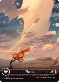 Plains (0367) (Borderless) (Galaxy Foil) - Edge of Eternities - Magic: The Gathering card