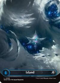 Island (0368) (Borderless) (Galaxy Foil) - Edge of Eternities - Magic: The Gathering card