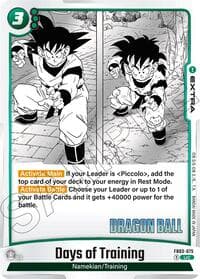 Days of Training - Manga Booster 01 - Dragon Ball Super: Fusion World card