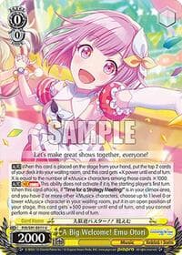 A Big Welcome! Emu Otori - HATSUNE MIKU: COLORFUL STAGE! - Weiss Schwarz card
