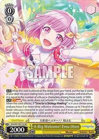 A Big Welcome! Emu Otori (SR) - HATSUNE MIKU: COLORFUL STAGE! - Weiss Schwarz card