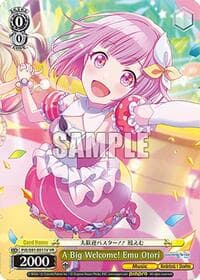 A Big Welcome! Emu Otori (VR) - HATSUNE MIKU: COLORFUL STAGE! - Weiss Schwarz card