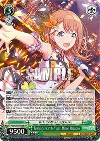 From My Heart to Yours! Minori Hanasato (SR) - HATSUNE MIKU: COLORFUL STAGE! - Weiss Schwarz card