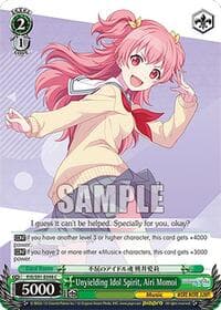 Unyielding Idol Spirit, Airi Momoi - HATSUNE MIKU: COLORFUL STAGE! - Weiss Schwarz card