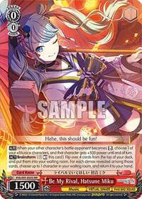 Be My Rival, Hatsune Miku - HATSUNE MIKU: COLORFUL STAGE! - Weiss Schwarz card
