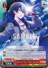 Next to You, Toya Aoyagi - HATSUNE MIKU: COLORFUL STAGE! - Weiss Schwarz card