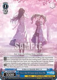 A View to Share With Someone Special, Hatsune Miku - HATSUNE MIKU: COLORFUL STAGE! - Weiss Schwarz card